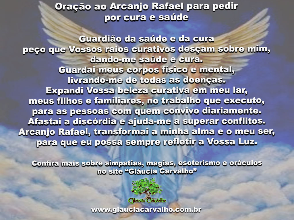 Oração ao Arcanjo Rafael para pedir por cura e saúde