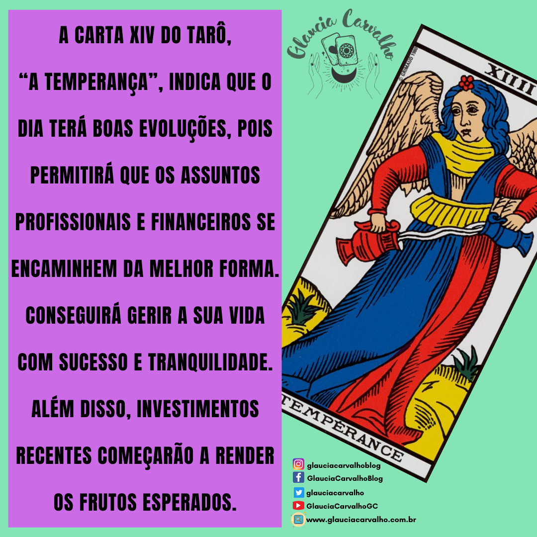 Carta Do Tar De A Carta A Temperan A Rege O Dia