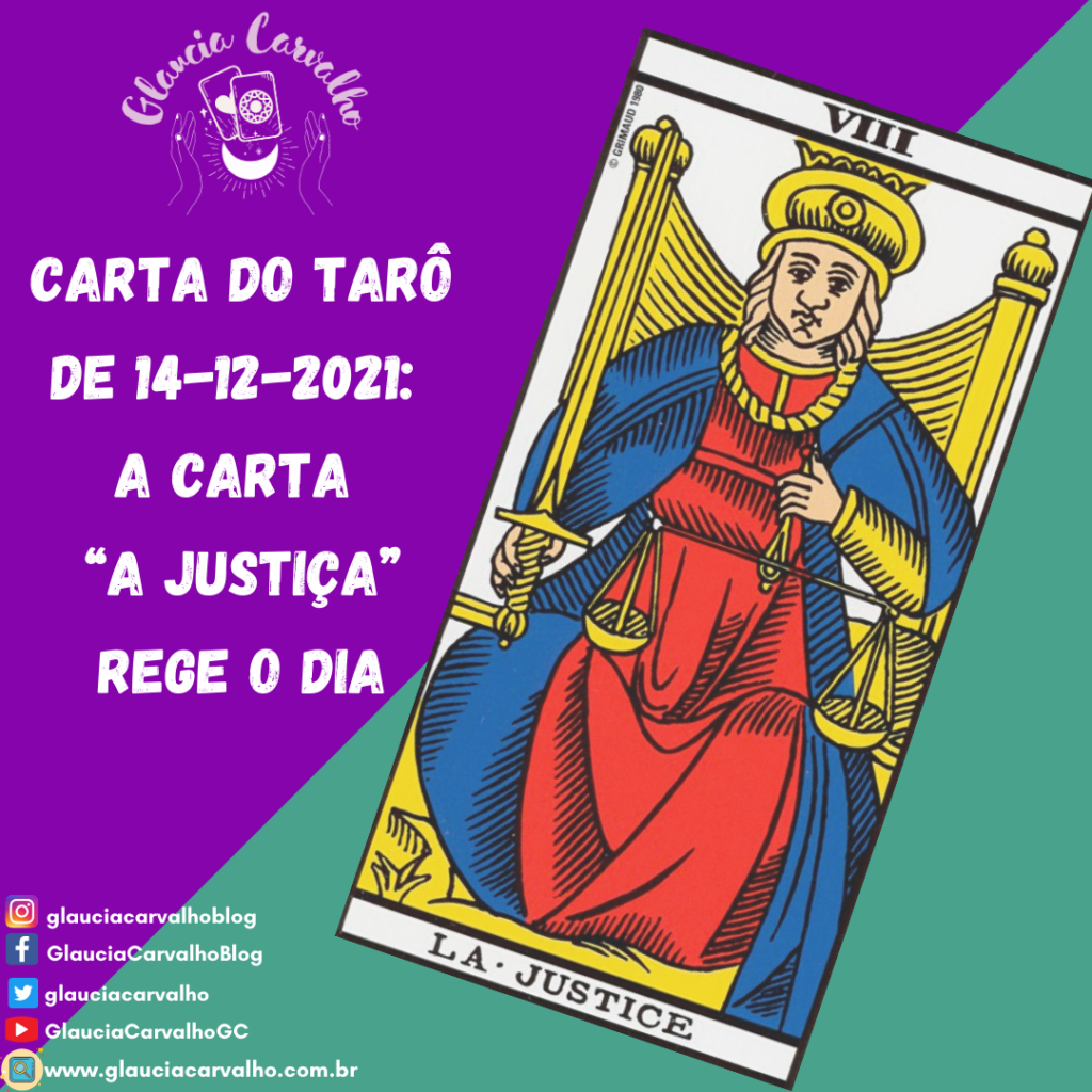 Carta Do Tar De A Carta A Justi A Rege O Dia