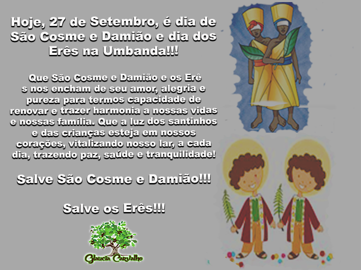 27 de setembro é dia de São Cosme e Damião e dos Erês da Umbanda